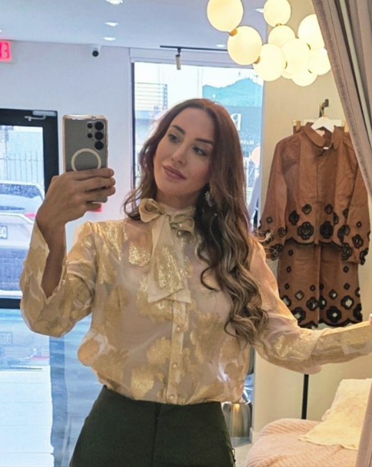 Golden Whisper Blouse