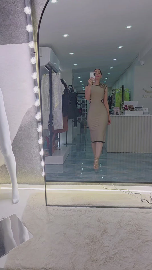 Sculpt Beige Dress