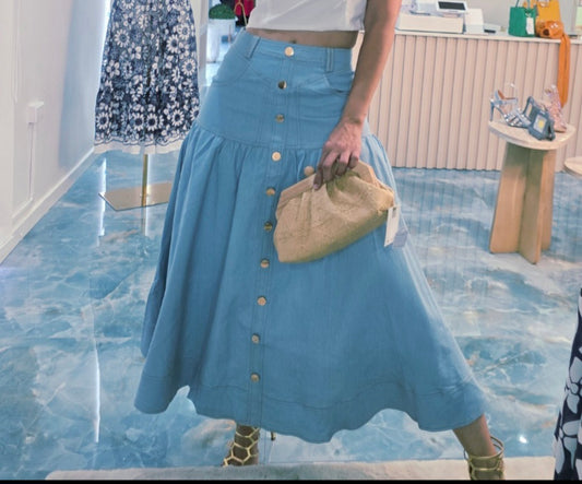 “Falda Denim Sirena Elegance”