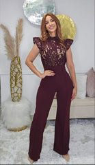 "Elegancia Burdeos" jumpsuit