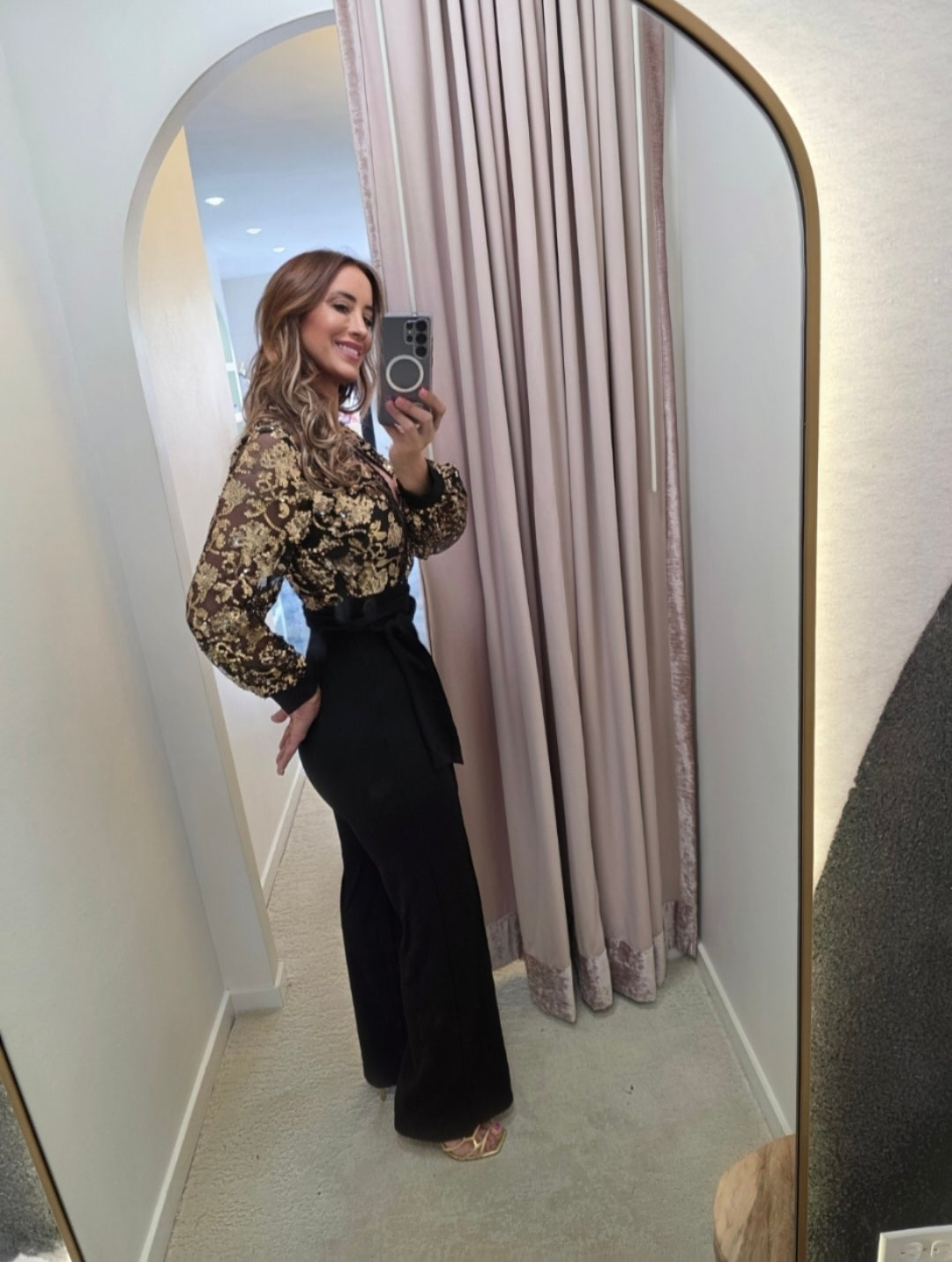 Golden Glamour Jumpsuit