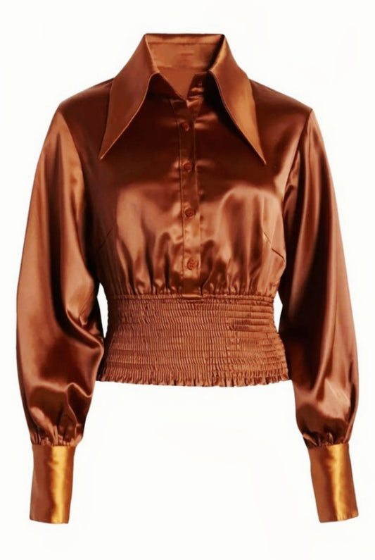 Blusa Bronze Elegance