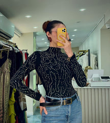 Shine Top Black