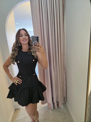 Midnight Peplum Dress 🖤
