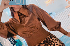 Blusa Bronze Elegance