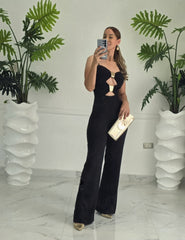 Midnight Gold Cutout Jumpsuit