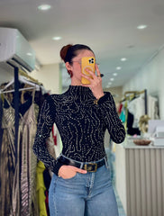 Shine Top Black