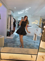 Midnight Peplum Dress 🖤