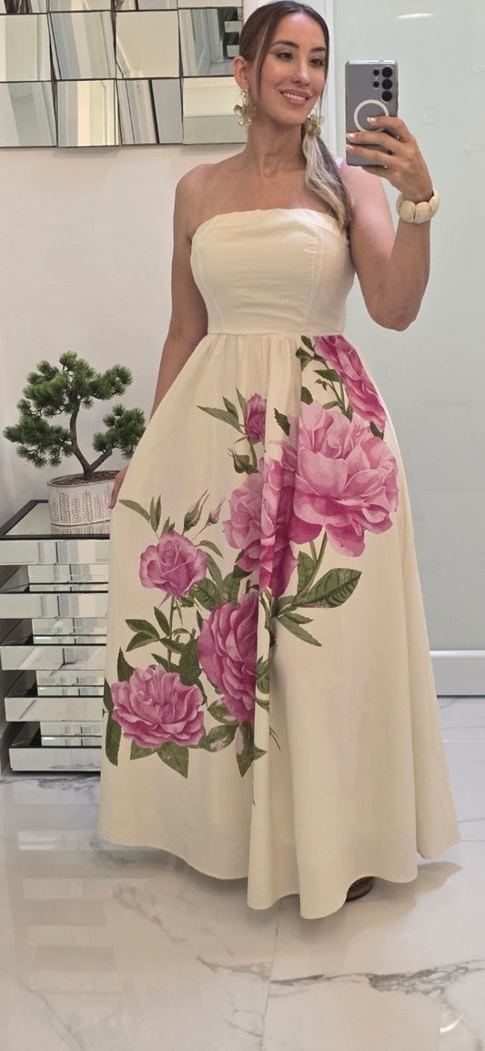 Rosé Garden Dress