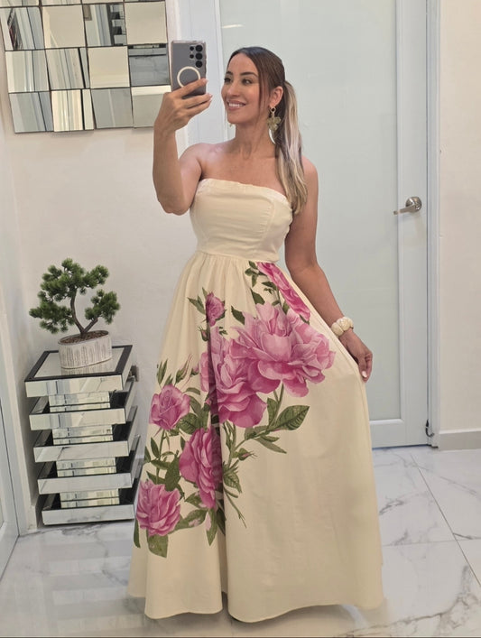 Rosé Garden Dress