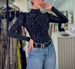 Shine Top Black
