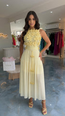 Vestido Golden Petals