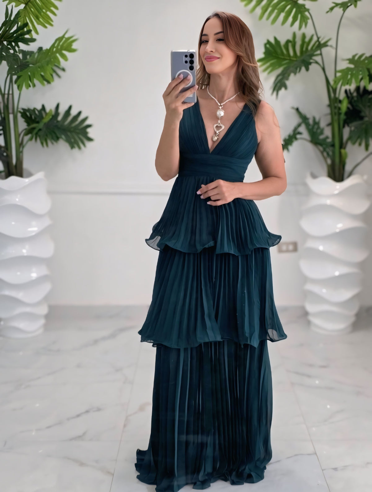 Emerald Cascade Gown