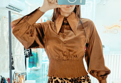 Blusa Bronze Elegance