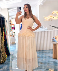 Vestido Golden Petals