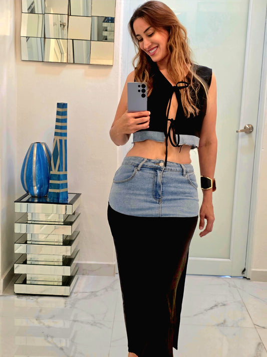 “Urban Denim Elegance”