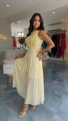 Vestido Golden Petals