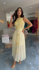 Vestido Golden Petals
